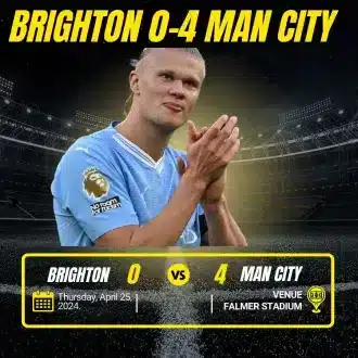 Brighton 0-4 Man City