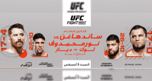 القنوات الناقلة لمباريات UFC القادمة