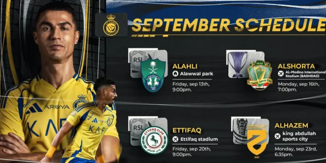 تشكيلة النصر المتوقعة أمام الأهلي في الدوري السعودي 2024