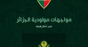 جدول مواعيد مباريات مولودية الجزائر في دوري أبطال إفريقيا 2024-2025 مع القنوات الناقلة