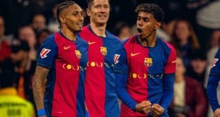 معلق مباراة برشلونة ودورتموند اليوم في دوري أبطال أوروبا 2025/2024 والقنوات الناقلة
