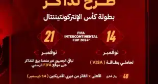 موعد طرح تذاكر نهائي كأس القارات في قطر 2024
