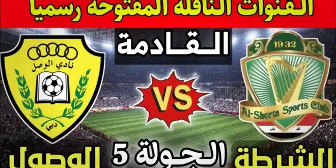 القنوات الناقلة المفتوحة لمباراة الشرطة والوصل في دوري أبطال آسيا للنخبة