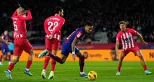 القنوات الناقلة لمباراة برشلونة وأتلتيكو مدريد اليوم السبت في الدوري الإسباني 2025/2024