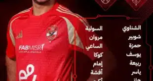 قائمة الأهلي لمواجهة الجونة