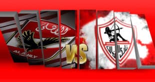 صورة من مباراة الأهلي والزمالك في ديربي القاهرة، تُظهر لحظة حماسية من المواجهة النارية بين قطبي الكرة المصرية، مع حضور جماهيري كبير.