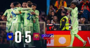موعد مباراة برشلونة القادمة ضد إشبيلية في الدوري الإسباني بعد الفوز على فالنسيا 5-0