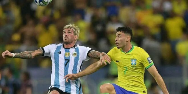 القنوات الناقلة لمباراة البرازيل والأرجنتين اليوم الأربعاء في تصفيات كأس العالم 2026