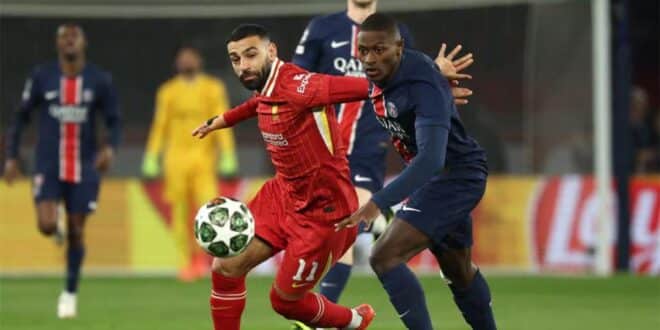 القنوات الناقلة لمباراة ليفربول وباريس سان جيرمان اليوم الثلاثاء في دوري أبطال أوروبا 2025/2024