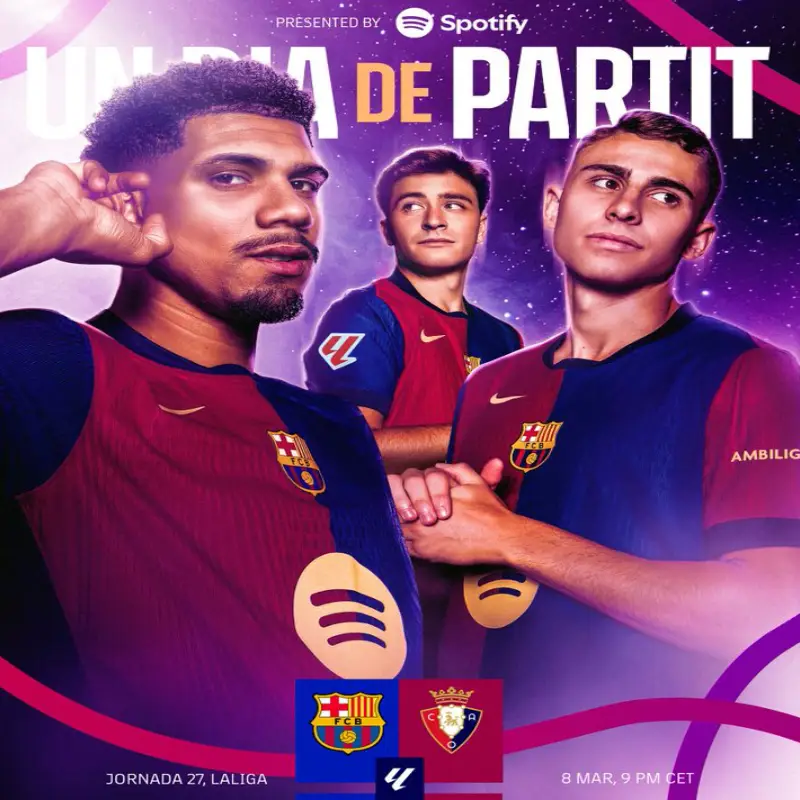 سبب تأجيل مباراة برشلونة وأوساسونا في الدوري الإسباني 2 برشلونة مباشر ضد أوساسونا: "لعبة نارية" في الليغا – بث مباشر بجودة 4K