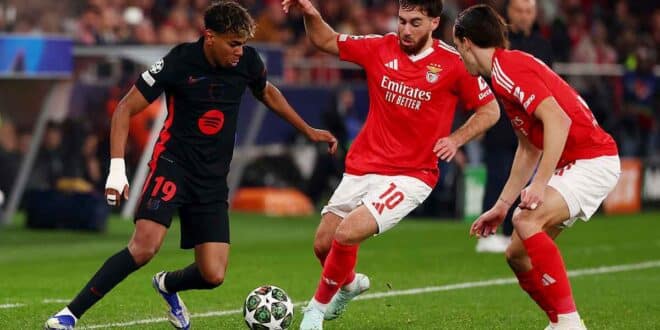 موعد مباراة برشلونة وبنفيكا في دوري أبطال أوروبا 2025/2024 والقنوات الناقلة