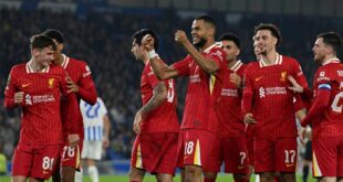 القنوات الناقلة لمباراة ليفربول وبرايتون اليوم الإثنين في الدوري الإنجليزي 2025/2024