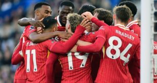 معلق مباراة ليفربول وكريستال بالاس اليوم الأحد في الدوري الإنجليزي 2025/2024 والقنوات الناقلة