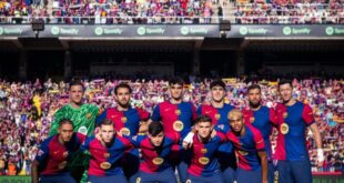 موعد مباراة برشلونة القادمة بعد الخسارة أمام فياريال (3/2).. شاهد فيديو التتويج بلقب الدوري الإسباني