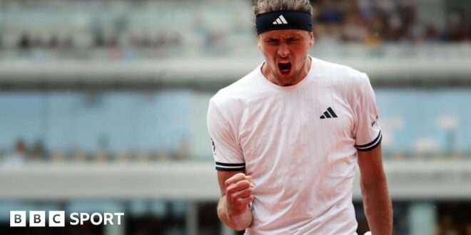 French Open 2026 results: Alexander Zverev cruises into quarter-finals at Roland Garros