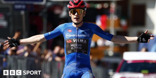 Giro d'Italia 2026: Jonas Vingegaard takes pink jersey with stage 14 victory