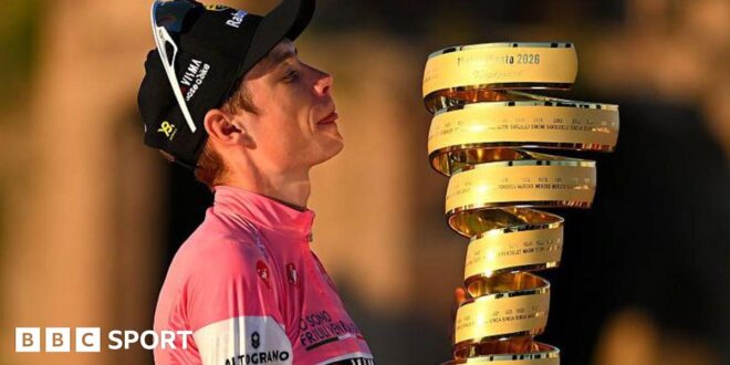 Giro d'Italia: Jonas Vingegaard wins to add to Tour de France and Vuelta a Espana triumps