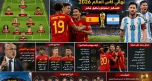 التشكيل المتوقع لإسبانيا أمام الأرجنتين في نهائي كأس العالم 2026.. دي لا فوينتي يراهن على الاستقرار